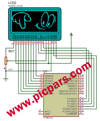 دانلود پروژه کار با LCD گرافیکی SED مدل KS0108 با بسکام