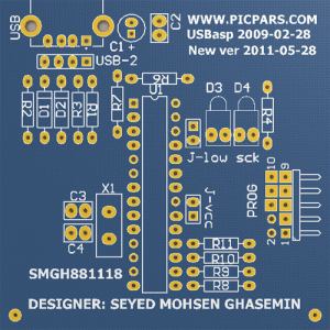 پروگرامر USBasb برای میکروکنترلرهای AVR نسخه 2011-05-28